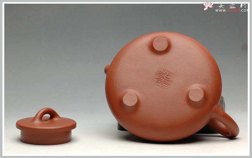 紫砂壶图片：鲍志强爱徒厉上清刻绘 谈剑锋精品子冶石瓢 - 美壶网