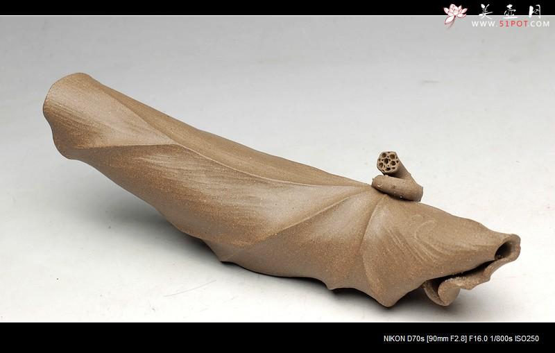 紫砂壶图片：文雅茶宠 手工精制 可看细节 精品 荷叶 - 美壶网