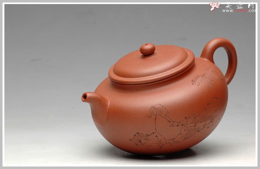 紫砂壶图片：温润如玉 阴阳顿挫 全手儒君 - 美壶网