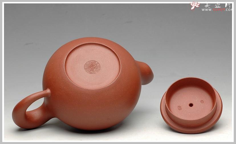 紫砂壶图片： 道洪风格  器形饱满 非常纯的地槽青 全手鼎珠 - 美壶网