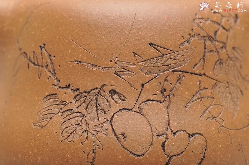 紫砂壶图片：福禄 高葫芦 田园情趣 国助工 - 美壶网