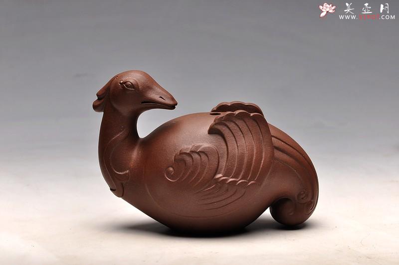 紫砂壶图片：水滴 茶宠 雕塑  天鸡 - 美壶网