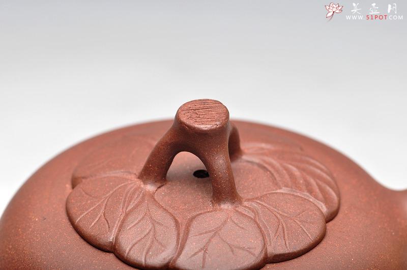 紫砂壶图片：老味具显 造型大方简练  贴叶自然生动 木瓜 - 美壶网