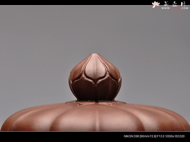 紫砂壶图片：美感十足 稳重 线条明晰 筋囊风采 高合菱 - 美壶网