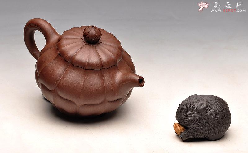 紫砂壶图片：美感十足 稳重 线条明晰 筋囊风采 高合菱 - 美壶网