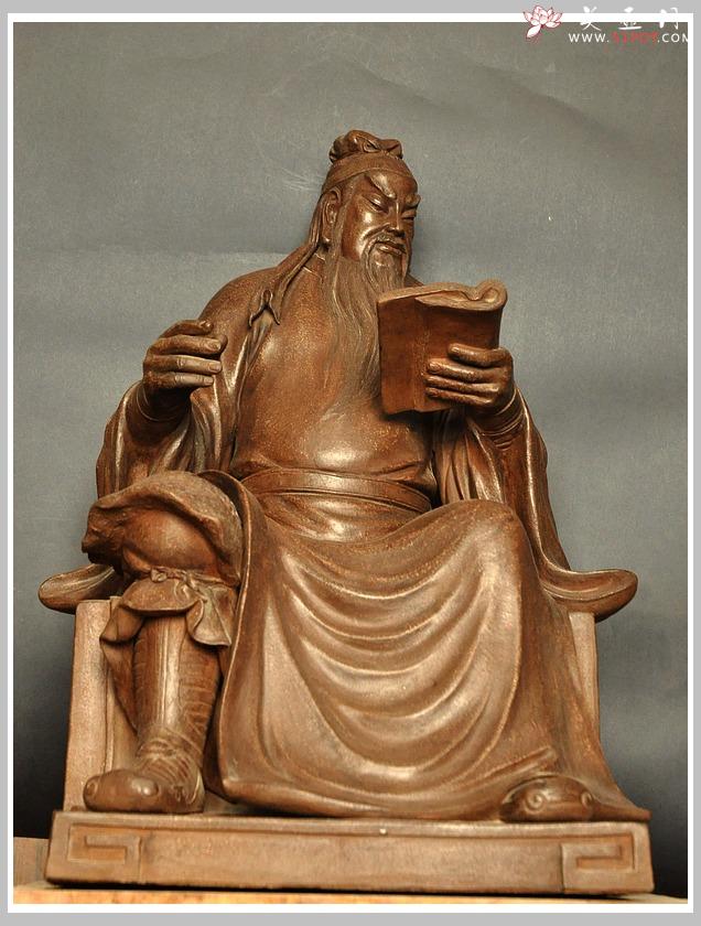 紫砂壶图片：孤品 精品 文关公 仁和贵气 满腹经纶 文武财神 - 美壶网