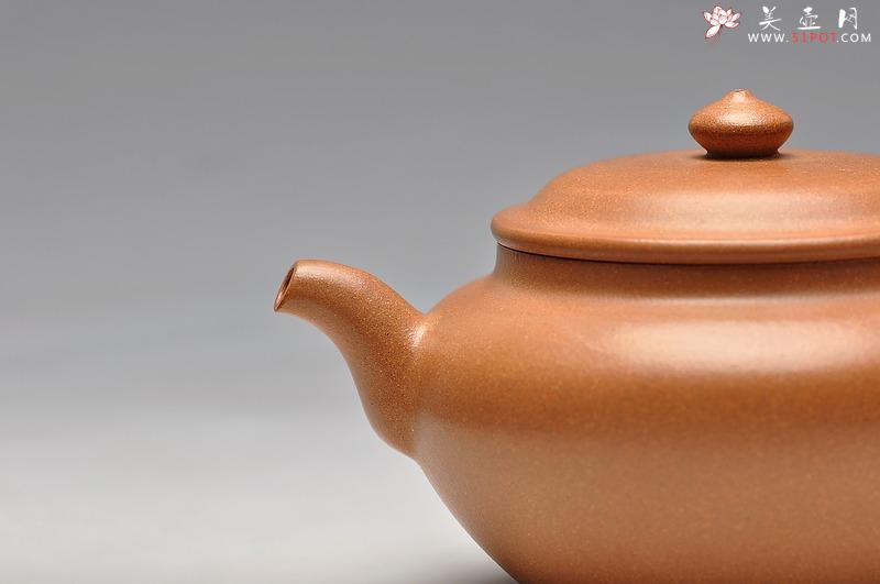 紫砂壶图片：线条流畅 优美 精品老段泥 全手儒行 - 美壶网
