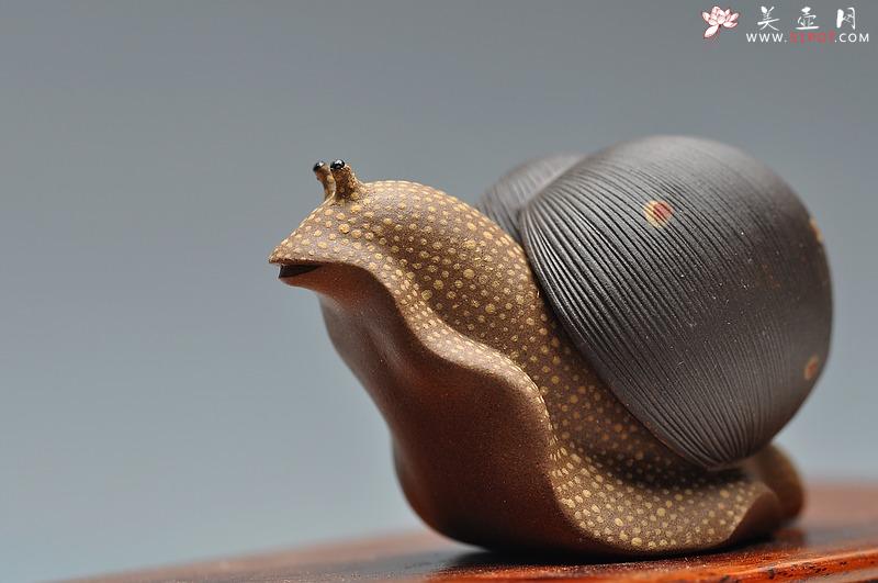 紫砂壶图片：做工精细  精品蜗牛茶宠 - 美壶网