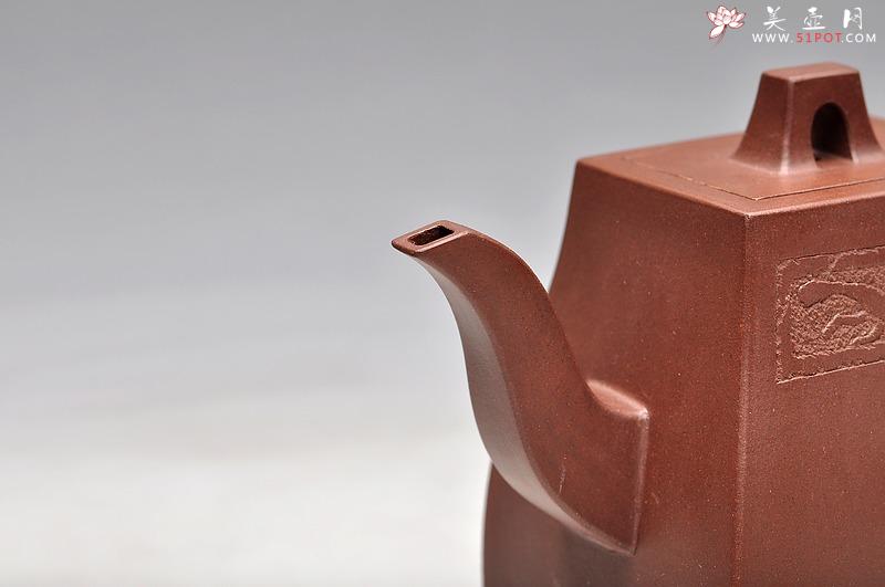 紫砂壶图片：精品 浑厚飘逸 气度非凡 全手工方中云壶一对 - 美壶网