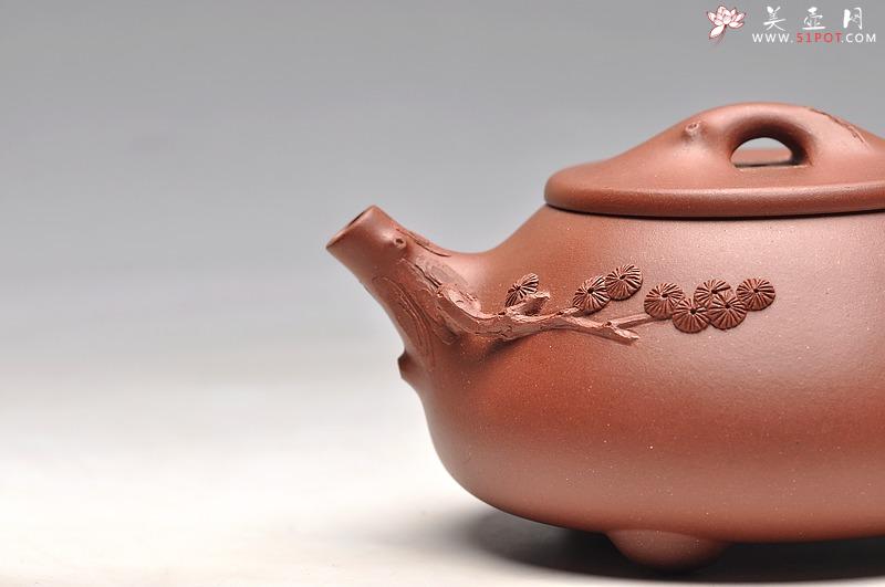 紫砂壶图片:道法自然 实用花器 梅、松石瓢 - 美壶网