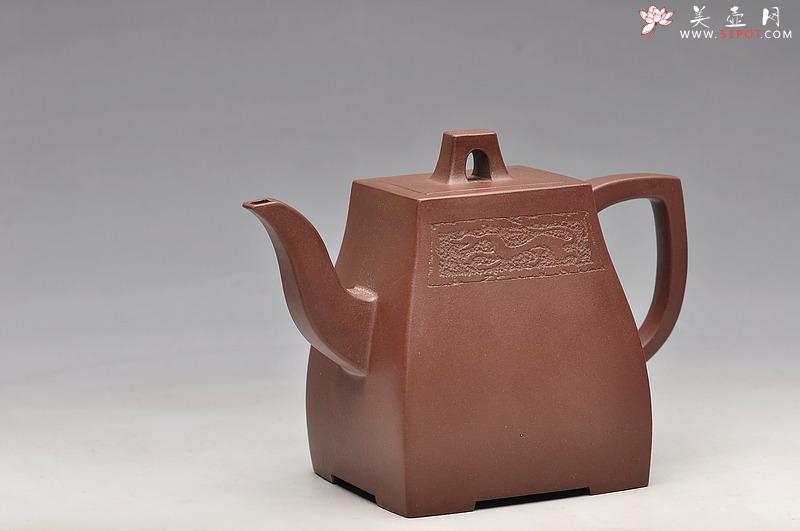 紫砂壶图片：精品 浑厚飘逸 气度非凡 全手工方中云壶一对 - 美壶网