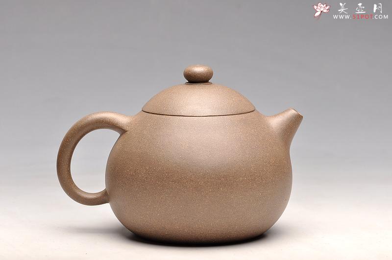 紫砂壶图片：古朴神韵 清雅圆融 全手老味文旦 尹君峰新作 - 美壶网