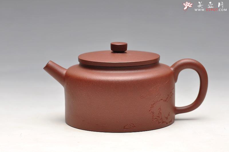 紫砂壶图片： 陆轶舟老师装饰  全手桑扁 耐品实用 - 美壶网