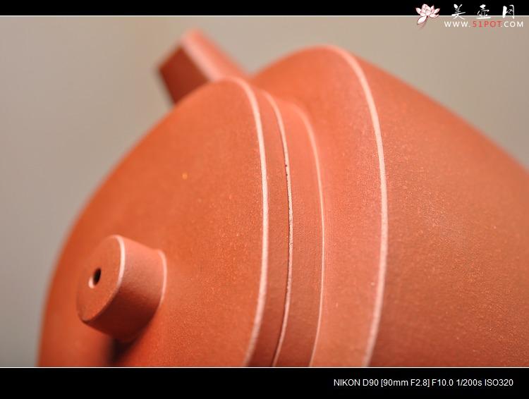 紫砂壶图片：亦圆亦方 平盖腰圆  质朴无华 老青水泥 - 美壶网