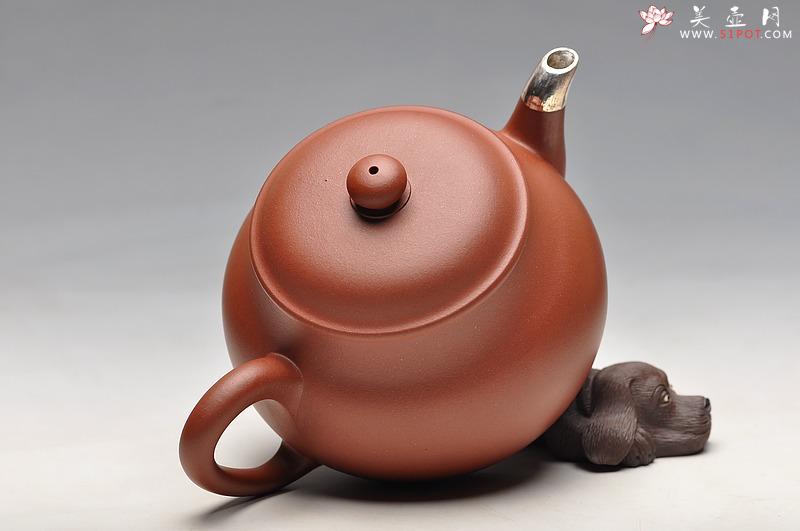 紫砂壶图片：包银全手鸣远梨式 风姿绰约 优质地槽青 - 美壶网