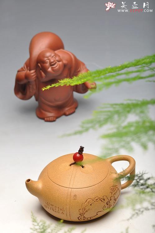 紫砂壶图片：摹玉成窑之味 深得其妙 妙不可言 全手东石逸品 - 美壶网