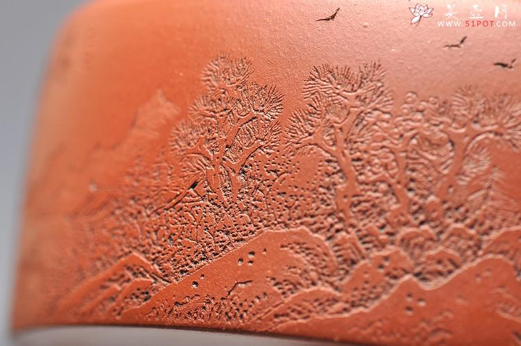 紫砂壶图片:李彦雄装饰通景山水 全手汉韵 - 美壶网