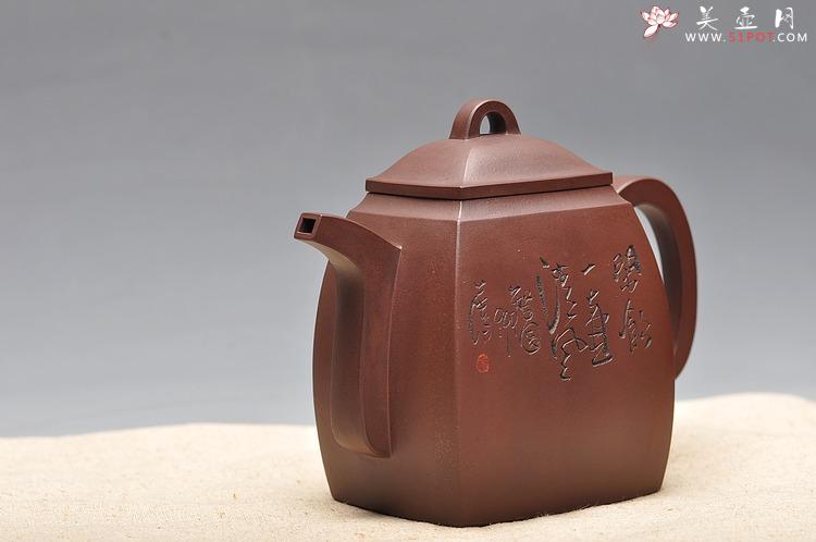 紫砂壶图片：鲍志强高徒历上清装饰 铮铮铁骨 俊雅精品 汉方 - 美壶网