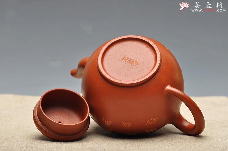 紫砂壶图片：老朱泥难得大品 全手摹古 圆润大方 全手宫灯 孤品 - 美壶网