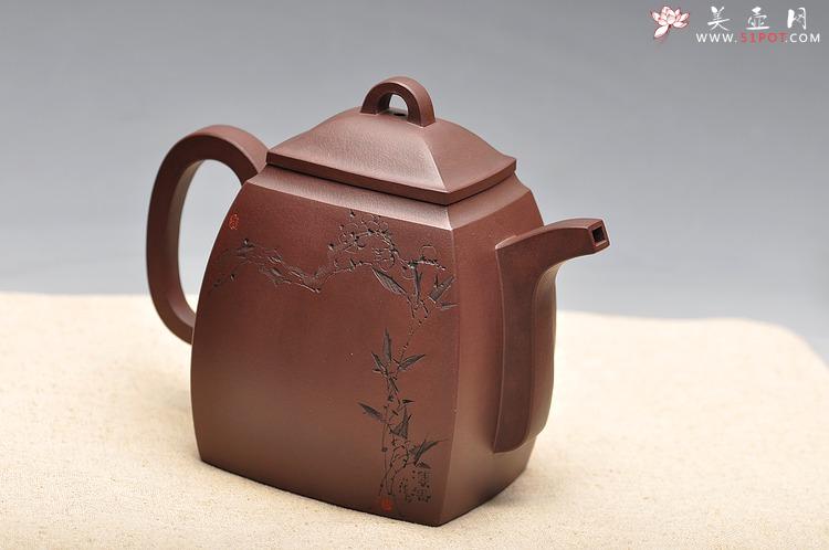 紫砂壶图片：鲍志强高徒历上清装饰 铮铮铁骨 俊雅精品 汉方 - 美壶网