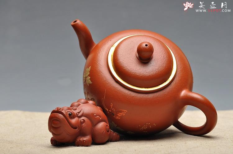 紫砂壶图片：老朱泥难得大品 全手摹古 圆润大方 全手宫灯 孤品 - 美壶网