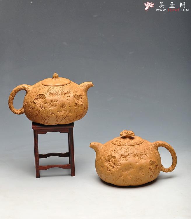 紫砂壶图片：老段泥 古朴灵气 融然  全手工灵芝龚春 瓜纽龚春 - 美壶网