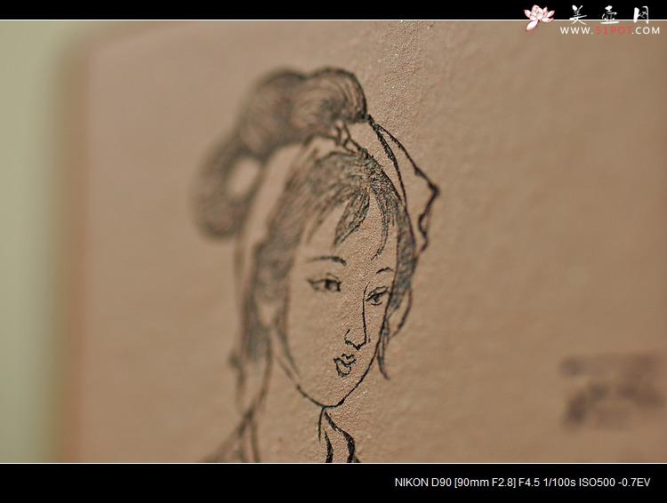 紫砂壶图片：张云熙之精品八方笔筒 四大美女 已收藏，只供欣赏 - 美壶网