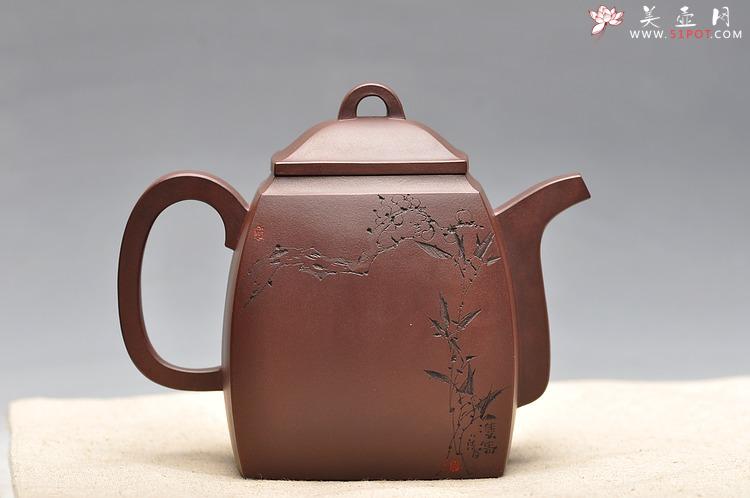 紫砂壶图片：鲍志强高徒历上清装饰 铮铮铁骨 俊雅精品 汉方 - 美壶网