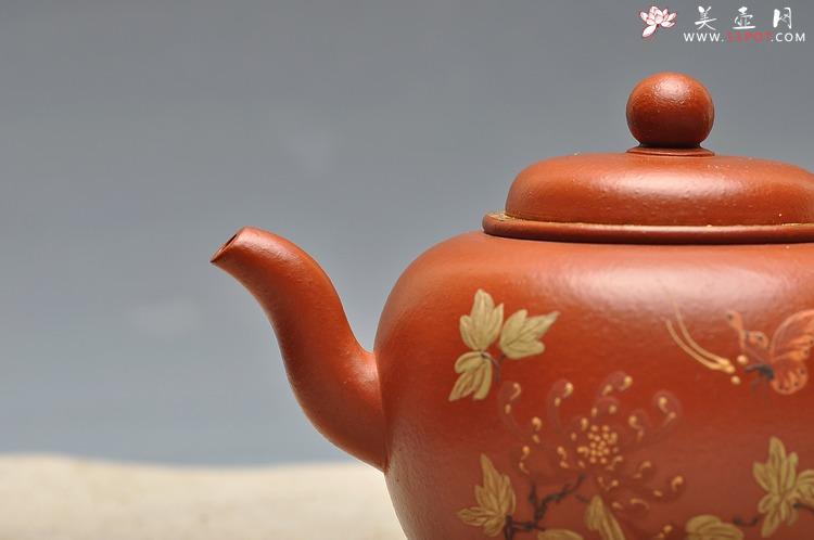 紫砂壶图片：老朱泥难得大品 全手摹古 圆润大方 全手宫灯 孤品 - 美壶网