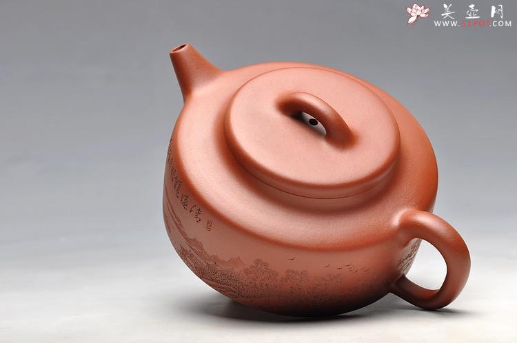紫砂壶图片:李彦雄装饰通景山水 全手汉韵 - 美壶网