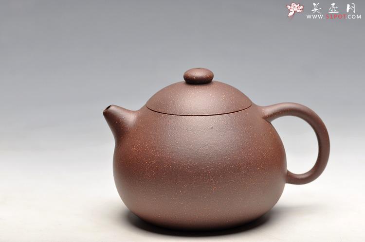 紫砂壶图片：古朴神韵 清雅圆融 全手老味文旦 紫泥调砂 - 美壶网