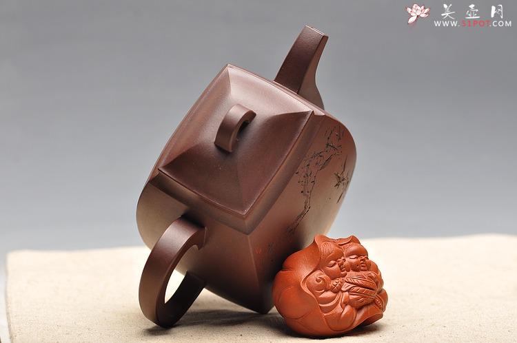 紫砂壶图片：鲍志强高徒历上清装饰 铮铮铁骨 俊雅精品 汉方 - 美壶网