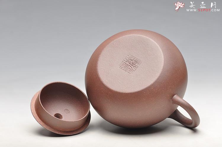 紫砂壶图片：古朴神韵 清雅圆融 全手老味文旦 紫泥调砂 - 美壶网