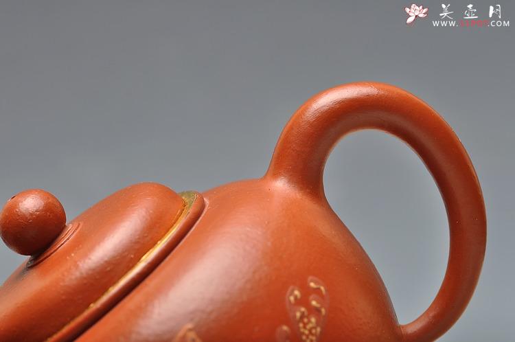 紫砂壶图片：老朱泥难得大品 全手摹古 圆润大方 全手宫灯 孤品 - 美壶网