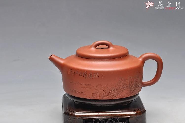 紫砂壶图片:李彦雄装饰通景山水 全手汉韵 - 美壶网