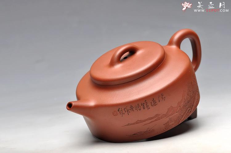紫砂壶图片:李彦雄装饰通景山水 全手汉韵 - 美壶网