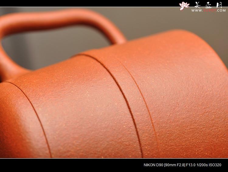 紫砂壶图片：经典作品 古朴典雅  全手花樽 - 美壶网