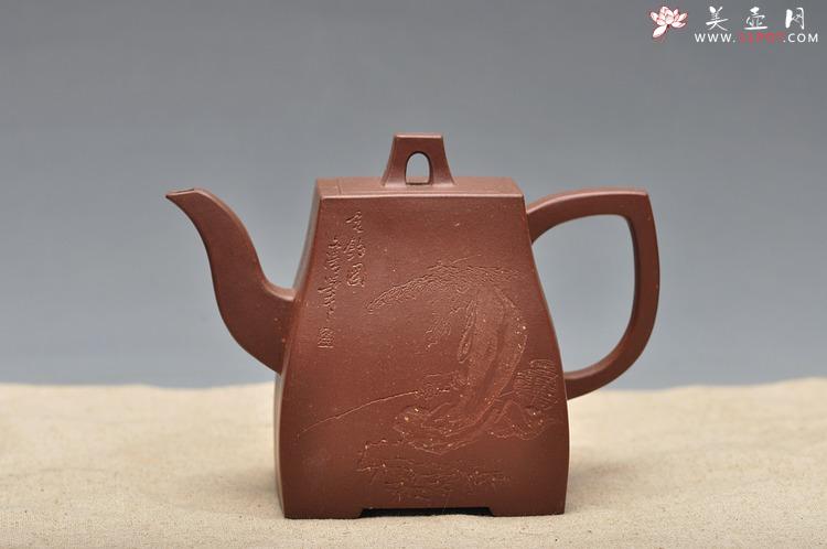 紫砂壶图片：神骏飘逸 气度非凡 全手工方中云壶 珍藏佳品 - 美壶网