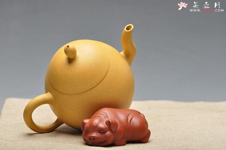 紫砂壶图片：本山绿 窈窕迷人 全手鹅蛋 - 美壶网