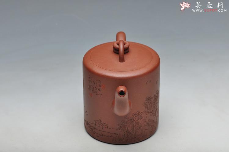 紫砂壶图片：进步之作 全手大双圈 实力作品 李彦雄通景山水装饰 - 美壶网