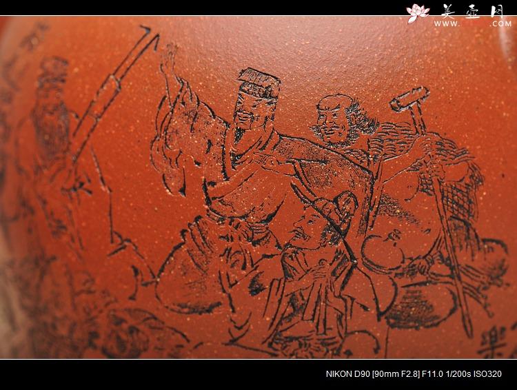 紫砂壶图片：气韵长啸  全手大神钟 逸品得趣 饮中八仙 - 美壶网