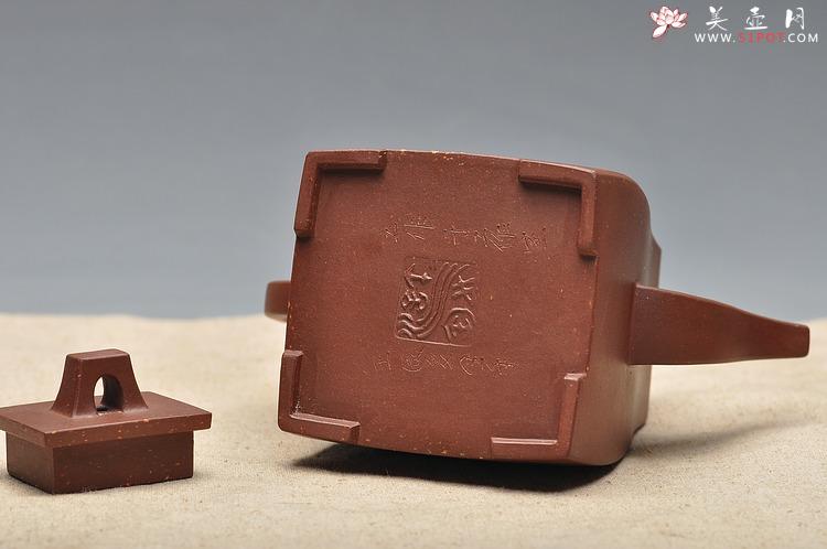 紫砂壶图片：神骏飘逸 气度非凡 全手工方中云壶 珍藏佳品 - 美壶网