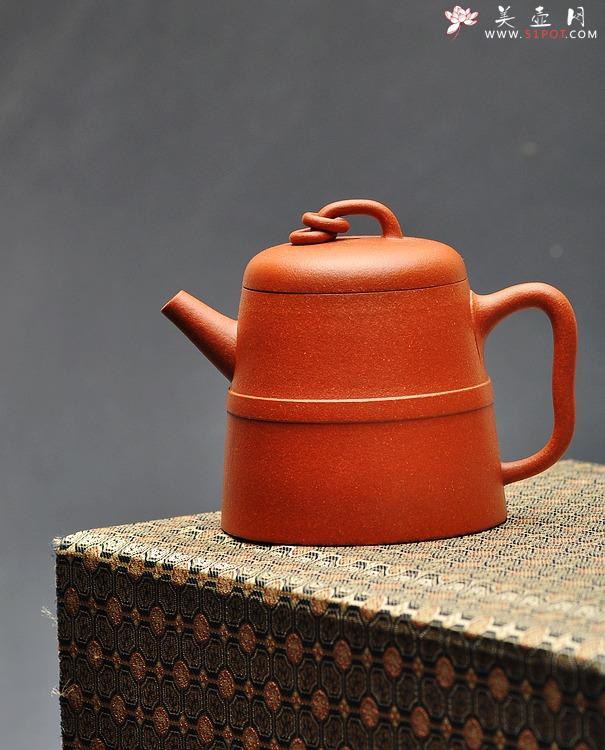 紫砂壶图片：经典作品 古朴典雅  全手花樽 - 美壶网