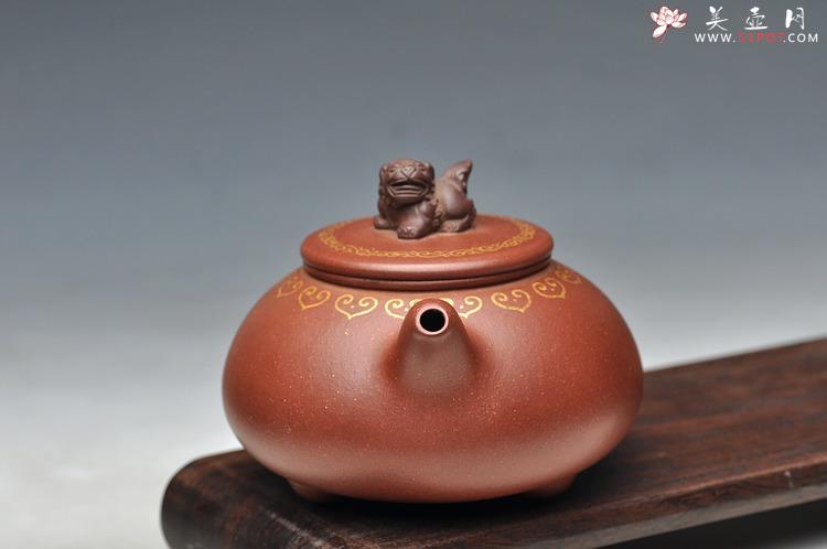 紫砂壶图片：真金装饰 自然优雅 送礼自用  如意狮韵 优质底槽青 - 美壶网