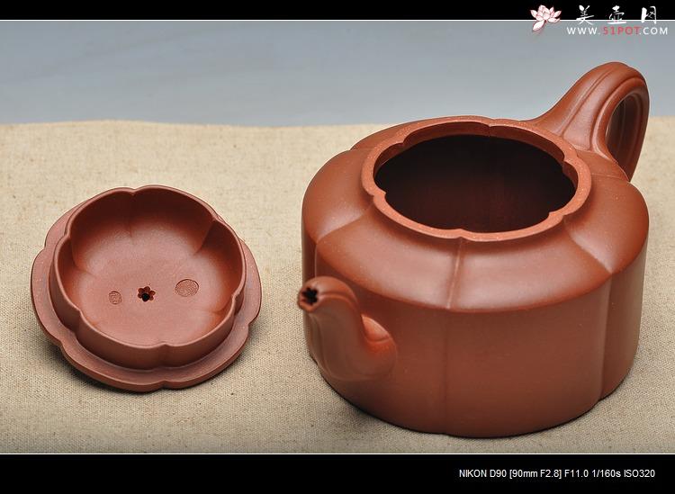 紫砂壶图片:经典筋囊器 何卫枫新作 精品梅花周盘 - 美壶网