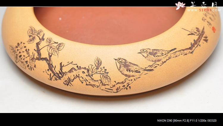 紫砂壶图片:文房雅玩 清雅老味 笔洗 - 美壶网