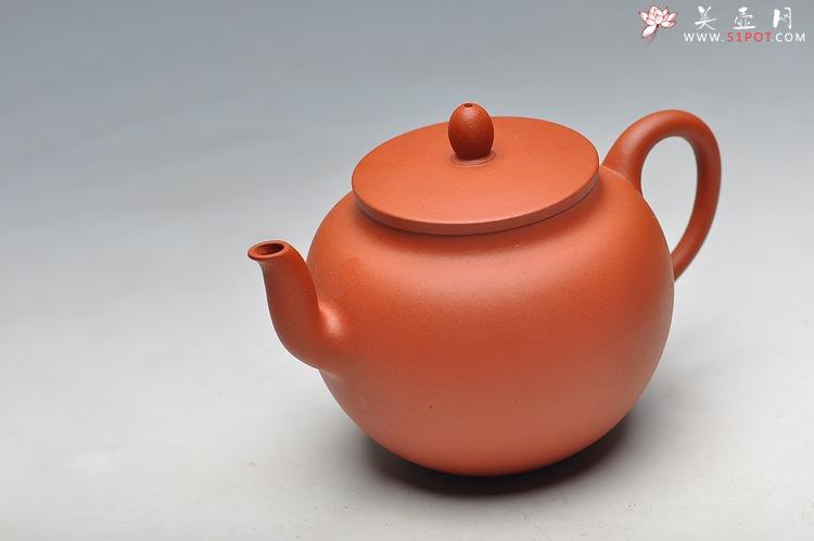 紫砂壶图片：线条流畅 挺拔优雅 全手红泥迎春 静如处子 - 美壶网
