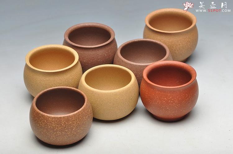 紫砂壶图片：优质朱泥调砂 芝麻段 最全 精品品茗杯 - 美壶网