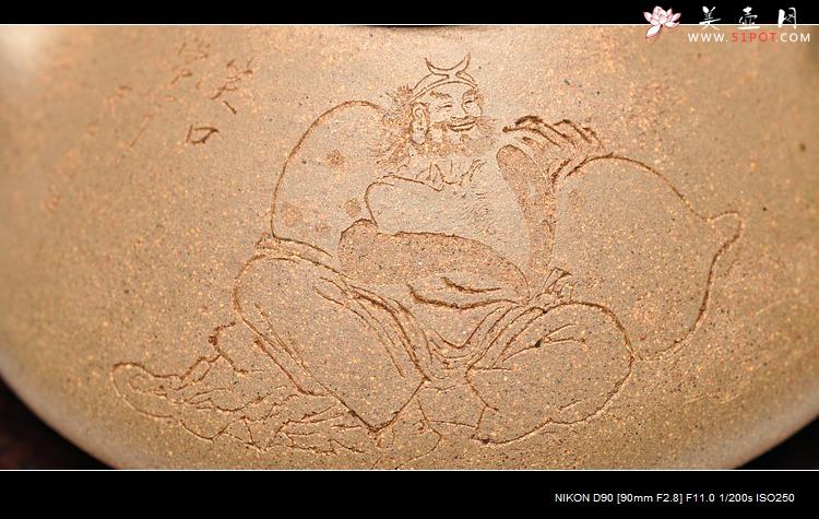 紫砂壶图片：霸气的全手子冶石瓢 - 美壶网