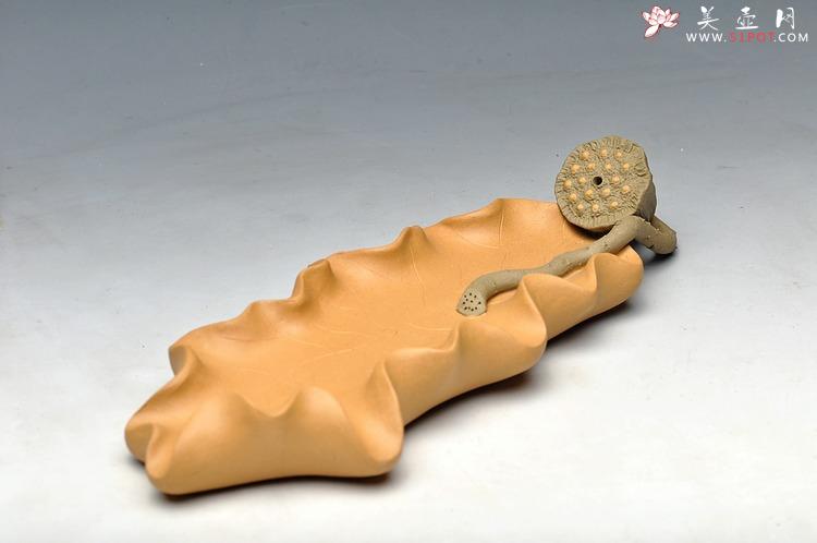 紫砂壶图片：荷叶香插 最新样式  蛮有特点 精致 - 美壶网
